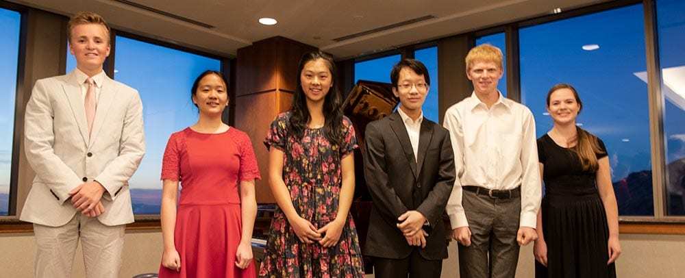 (left to right) Spencer Hopson (HM), Livia Zhang (HM), Ariel Wong (HM), John Zhao(3rd), Nathan Schaumann (1st), Elizabeth Van Dam (2nd)